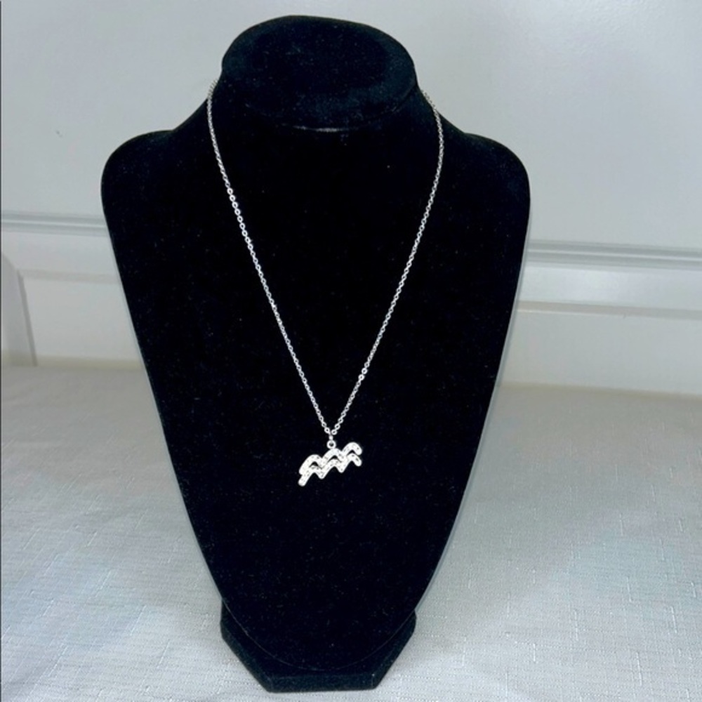 Xhilaration Silver Aquarius Charm Necklace
